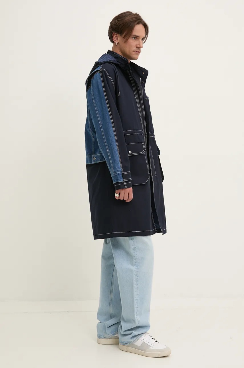 Μπουφάν Desigual ADAM χρώμα: ναυτικό μπλε, 24WMEW08 φωτογραφία