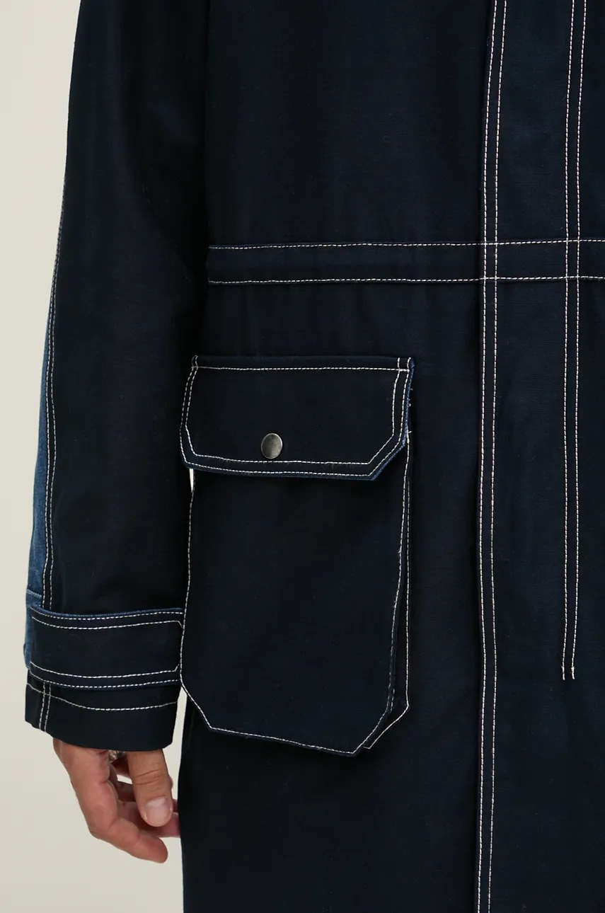 Μπουφάν Desigual ADAM χρώμα: ναυτικό μπλε, 24WMEW08 φωτογραφία