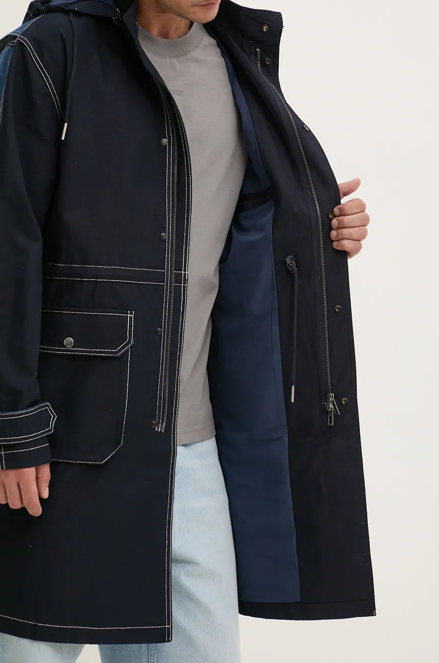 Μπουφάν Desigual ADAM χρώμα: ναυτικό μπλε, 24WMEW08 φωτογραφία