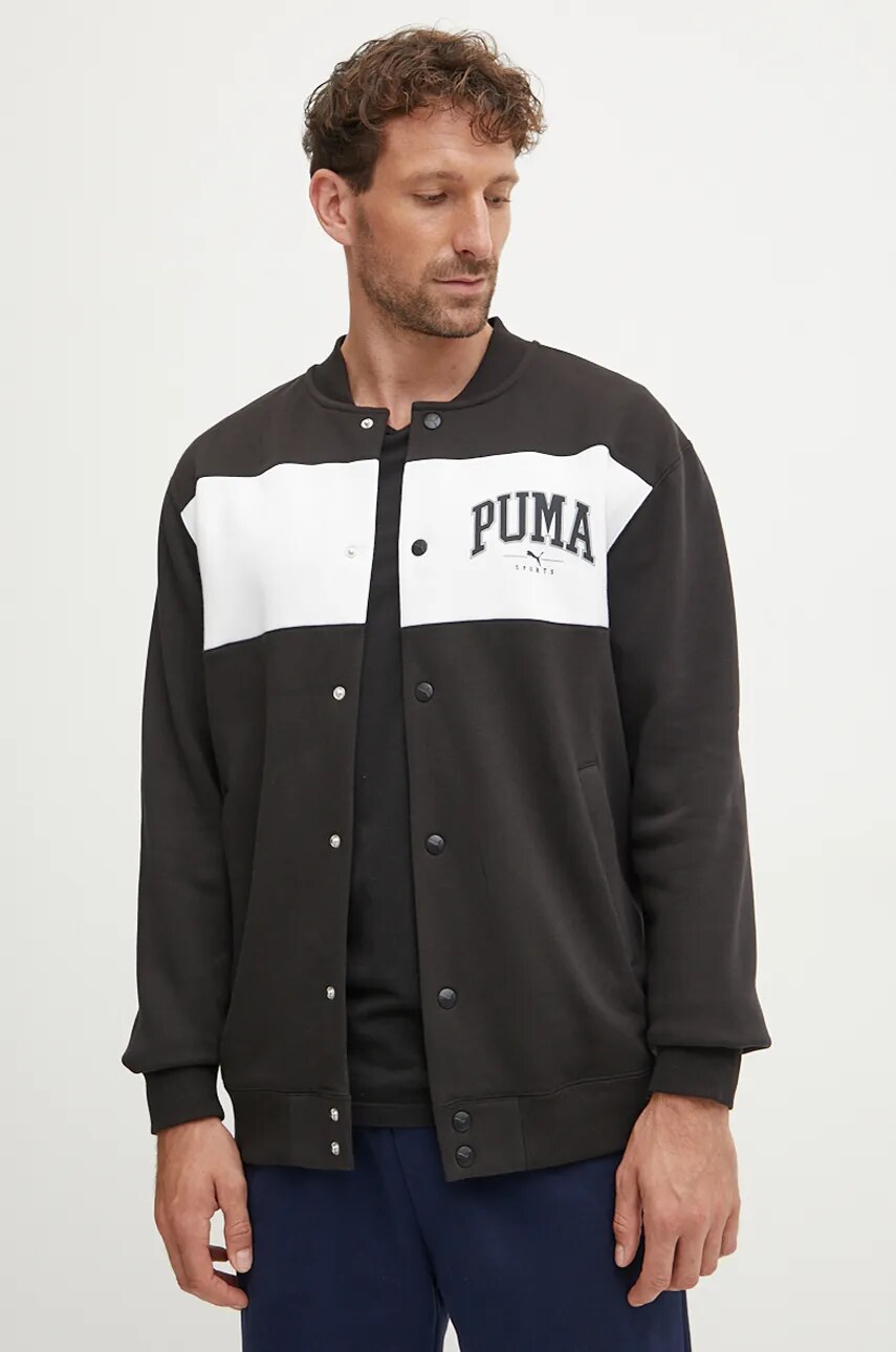 Puma bluza barbati, culoarea negru, modelator, 681798