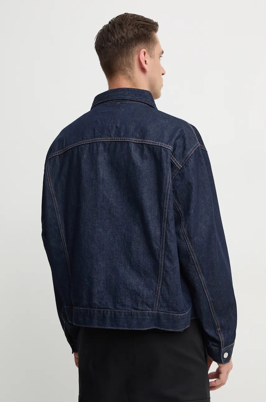 Τζιν μπουφάν Calvin Klein Jeans ανδρικό, χρώμα: ναυτικό μπλε, J30J326391 φωτογραφία