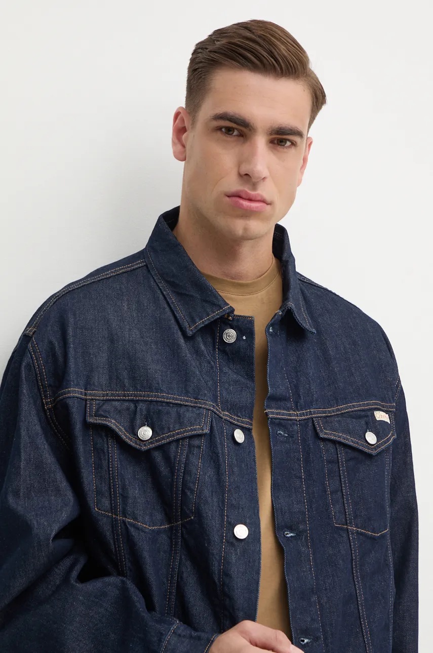 Τζιν μπουφάν Calvin Klein Jeans ανδρικό, χρώμα: ναυτικό μπλε, J30J326391 φωτογραφία