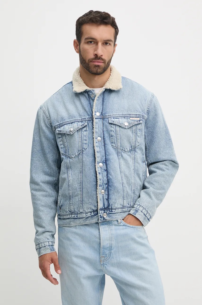 

Дънково яке Calvin Klein Jeans в синьо преходен модел J30J326839, Син