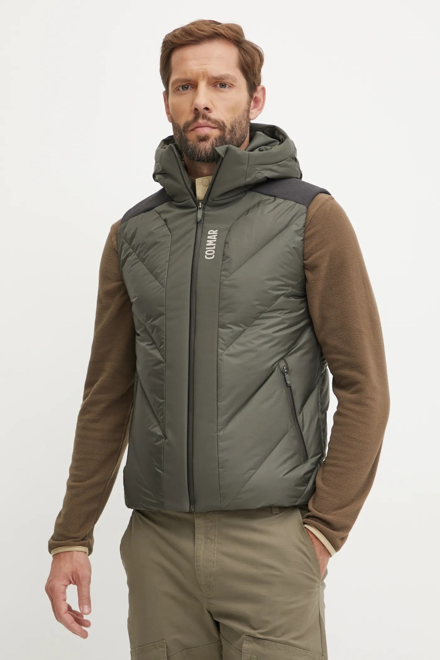 Colmar vestă de puf bărbați, culoarea verde, de iarnă, 1096.7XB