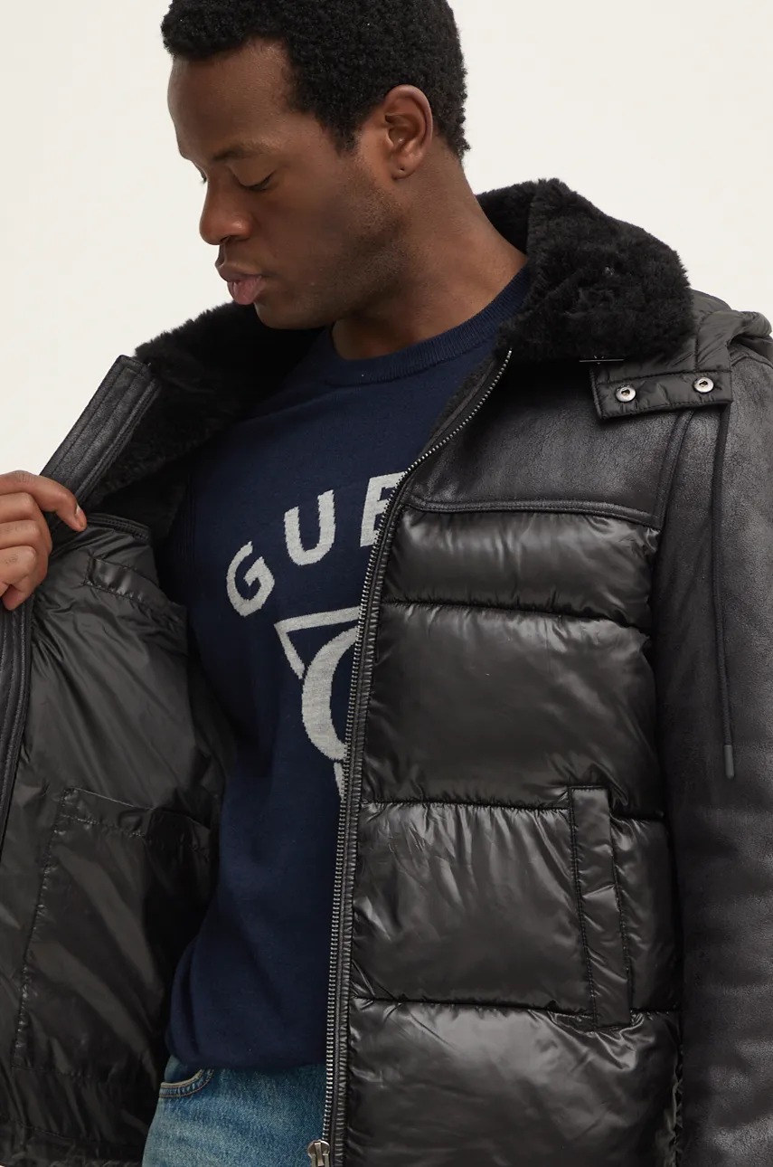 Куртка Guess чоловіча колір чорний перехідна M4BL37.WGJL0 