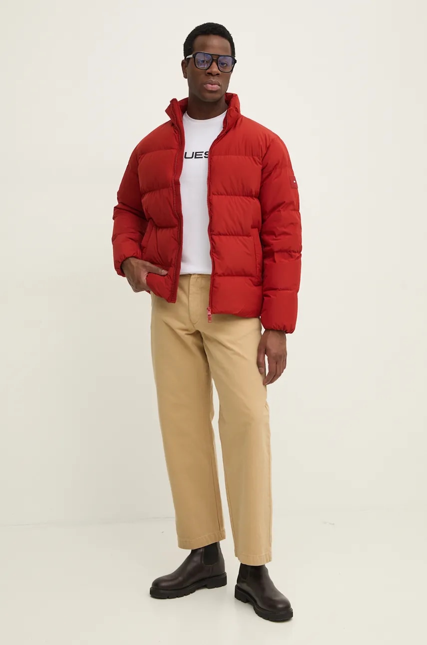 Пуховая куртка Tommy Hilfiger мужская цвет красный зимняя MW0MW36666 Пуховая куртка Tommy Hilfiger мужская цвет красный зимняя MW0MW36666