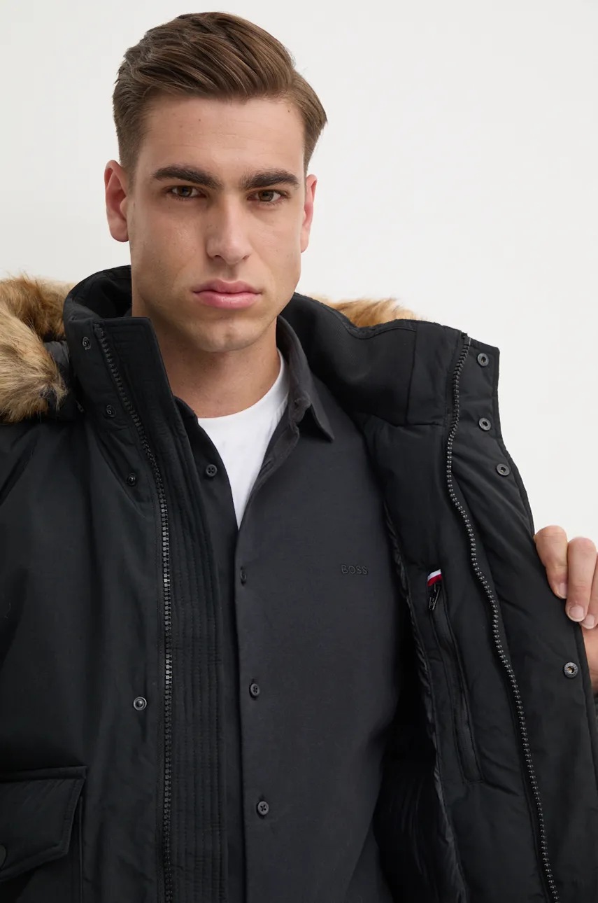 Пухова куртка Tommy Hilfiger чоловіча колір чорний зимова MW0MW37412 