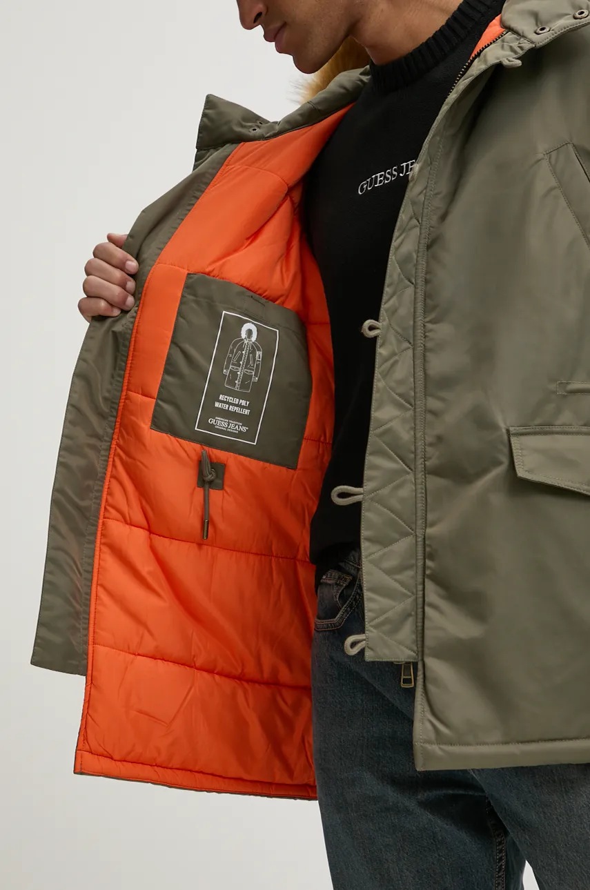 Μπουφάν Guess Jeans χρώμα: πράσινο, M4BL22 WG932 φωτογραφία