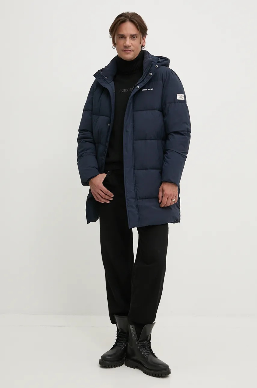 Куртка Guess Jeans мужская цвет синий зимняя M4BL26 WGII2