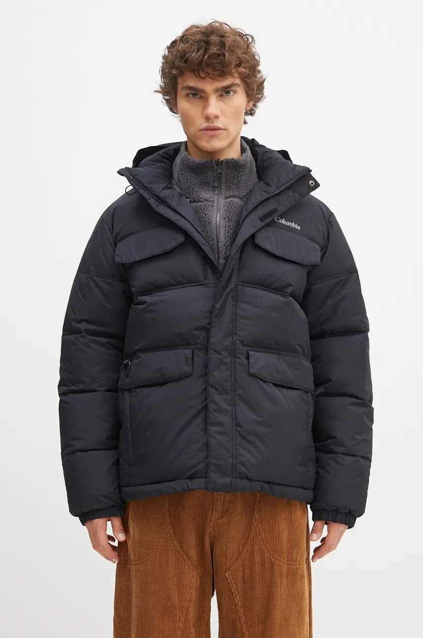 Levně Bunda Columbia Landroamer Puffer pánská, černá barva, zimní, 2088081