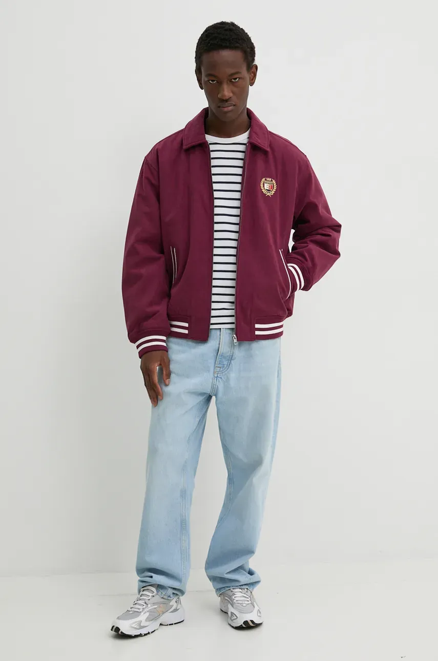 Куртка Tommy Jeans мужская цвет бордовый переходная DM0DM19626 Куртка Tommy Jeans мужская цвет бордовый переходная DM0DM19626