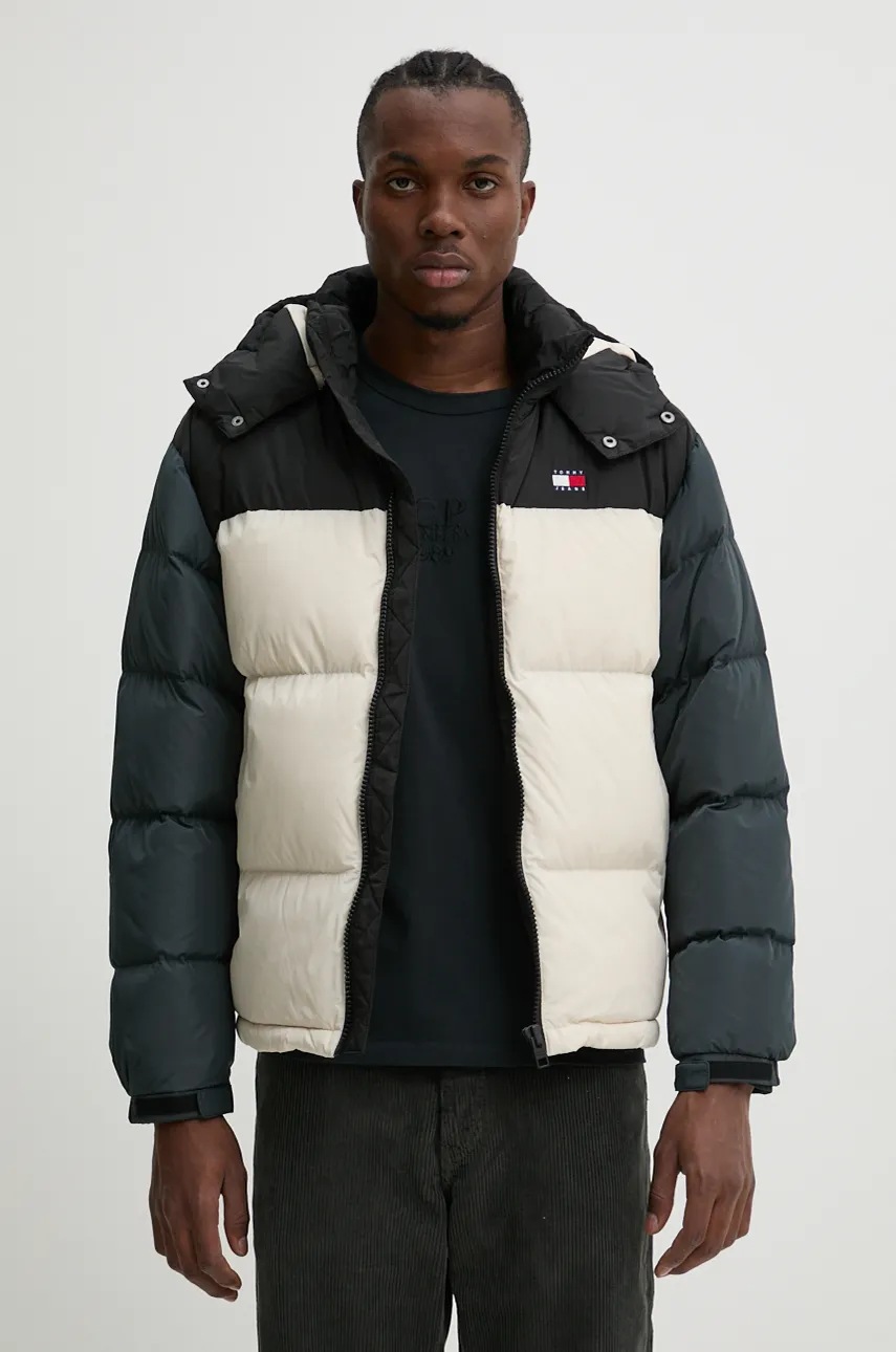 Tommy Jeans geaca de puf barbati, culoarea bej, de iarna, DM0DM19639