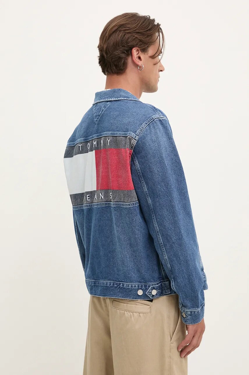 Tommy Jeans geacă din denim bărbați, de tranziție, DM0DM20495