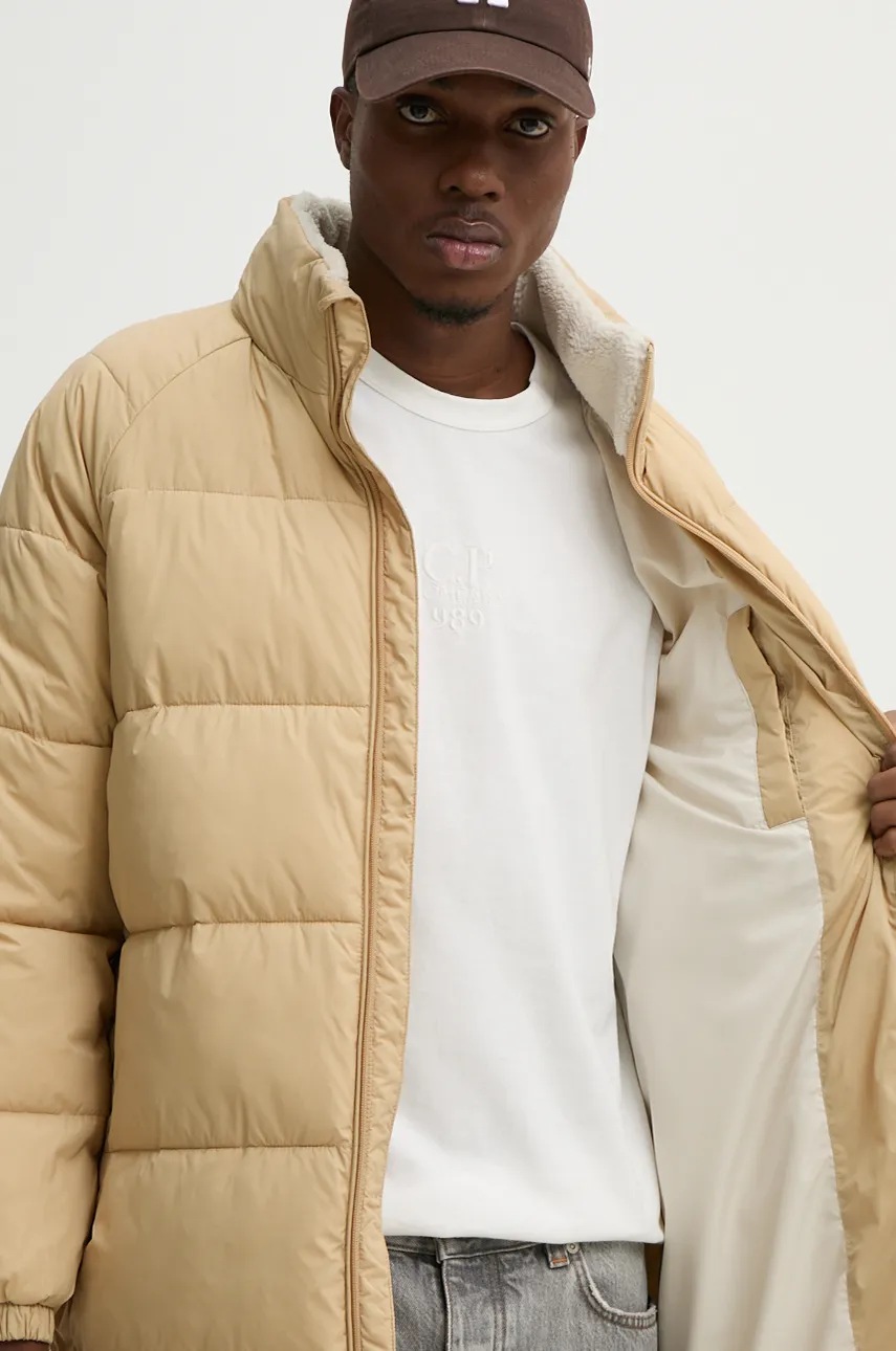 Μπουφάν Tommy Jeans χρώμα: μπεζ, DM0DM20604 φωτογραφία