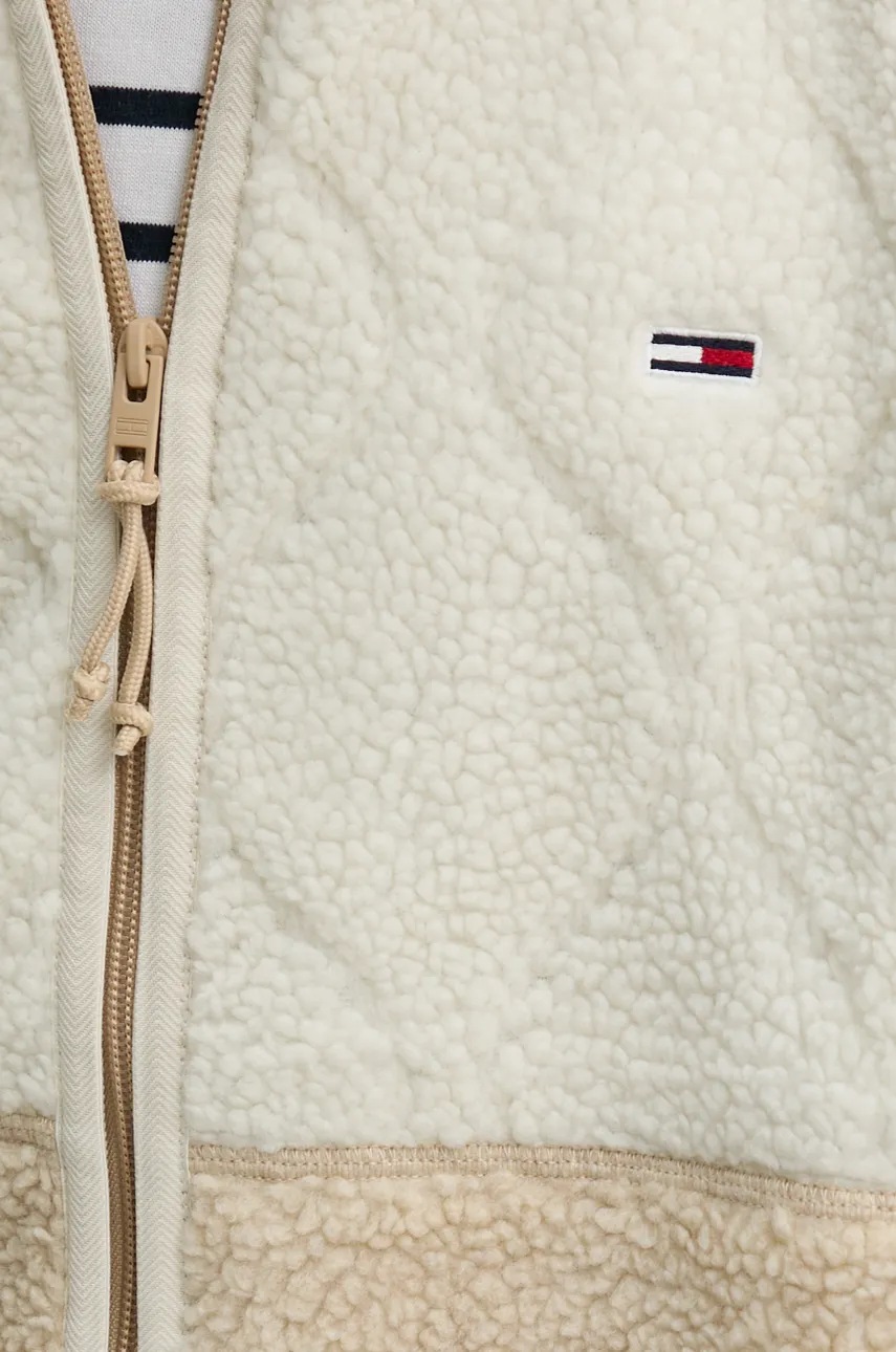 Αμάνικο μπουφάν Tommy Jeans χρώμα: μπεζ, DM0DM19628 φωτογραφία