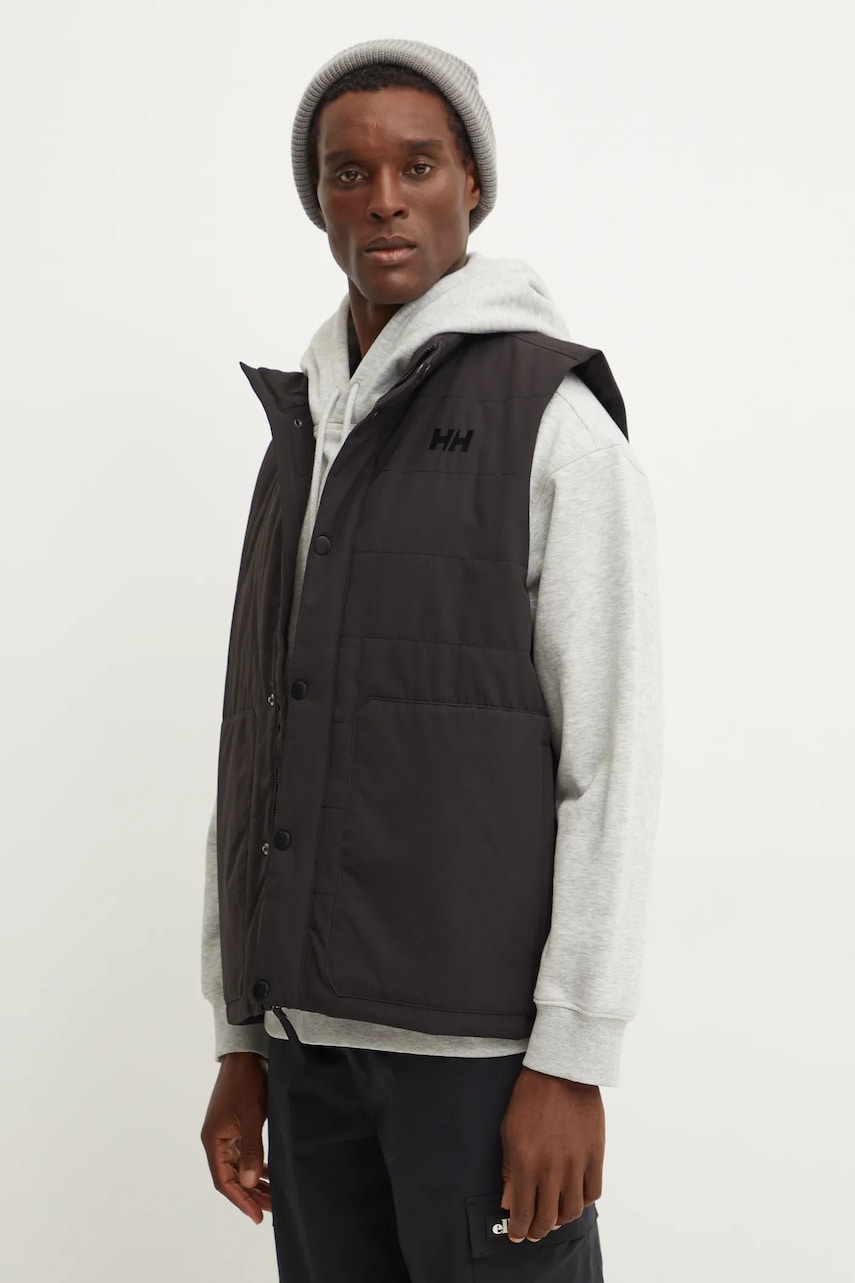 Helly Hansen vesta ESCAPE barbati, culoarea negru, de tranzitie, 53490