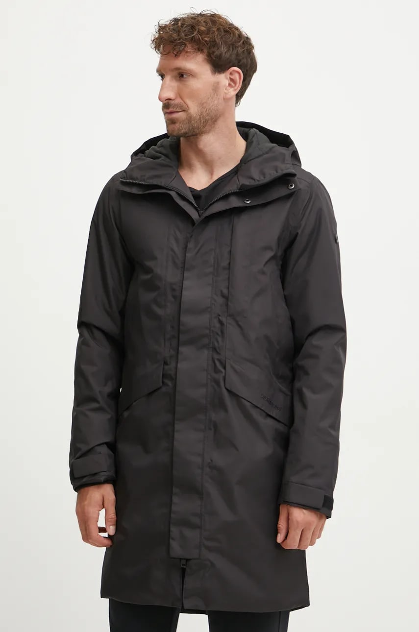 Didriksons geaca KENNY barbati, culoarea negru, de tranzitie, 505387 Didriksons geaca KENNY barbati, culoarea negru, de tranzitie, 505387