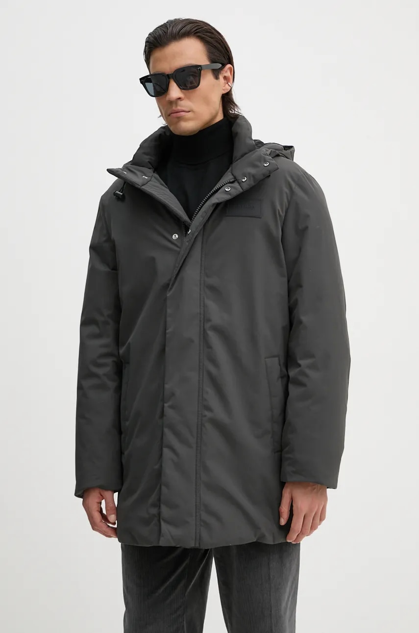 ZADIG&VOLTAIRE geaca barbati, culoarea gri, de iarna, WMOW00381