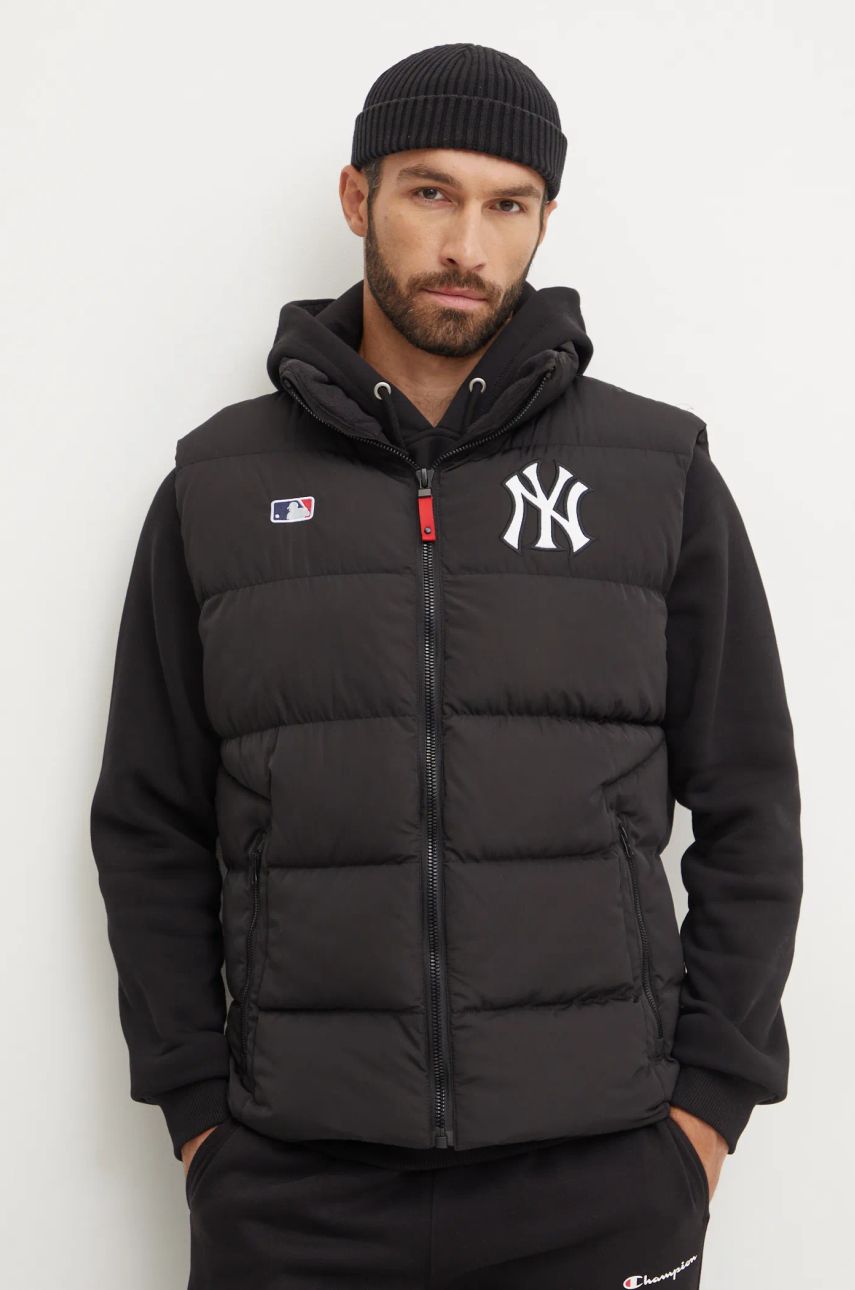 47 brand vesta MLB New York Yankees barbati, culoarea negru, de iarna, BB017PMNOCH620796JK