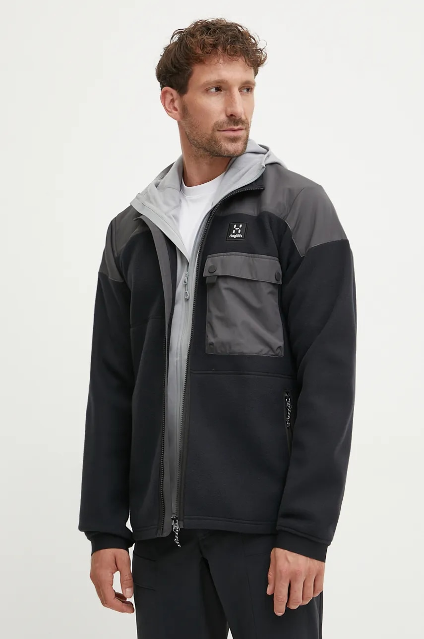 Haglöfs hanorac Avesta culoarea negru, modelator, 606548