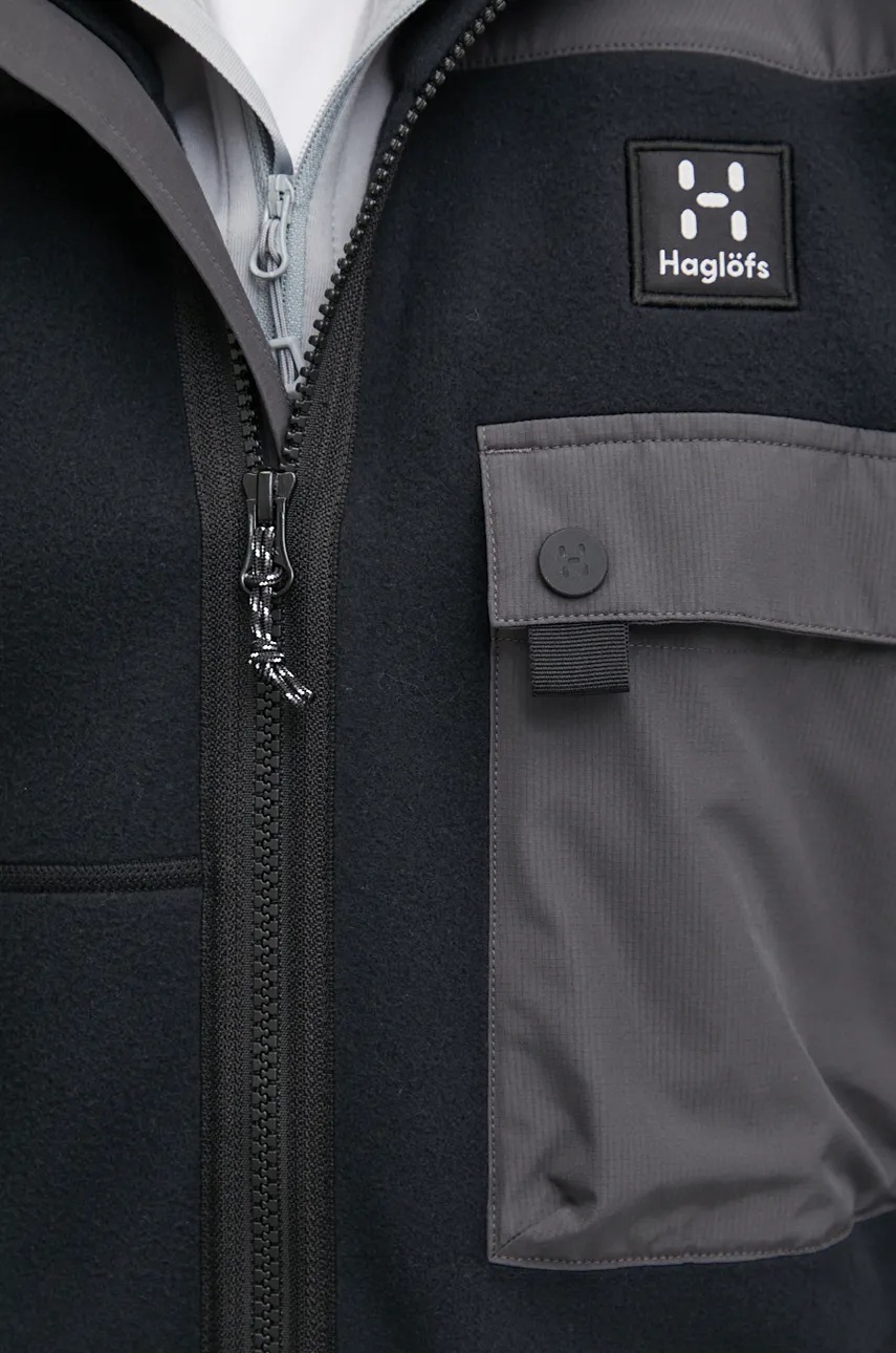 Αθλητική μπλούζα Haglöfs Avesta χρώμα: μαύρο, 606548 φωτογραφία