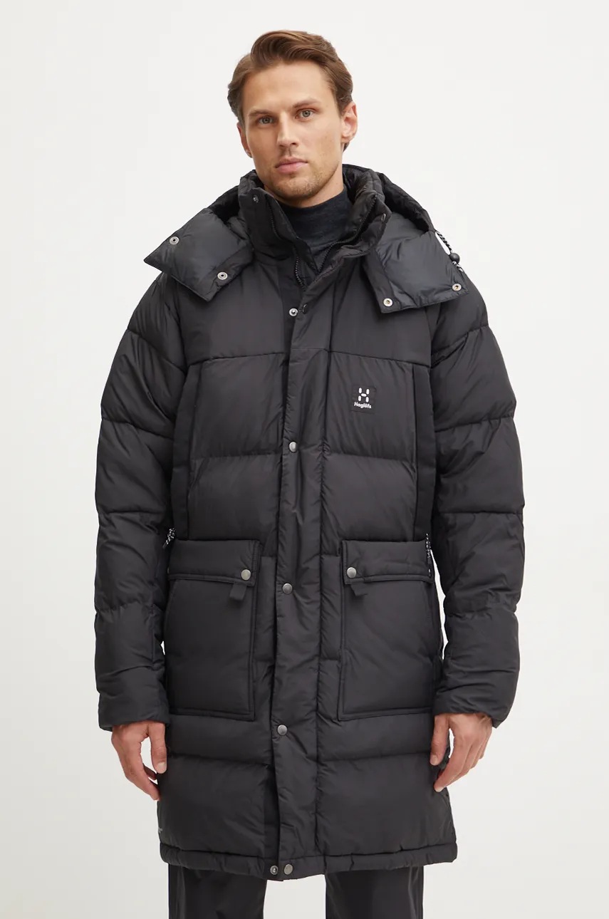 Haglöfs geaca Floda Mimic barbati, culoarea negru, de iarna, 605099