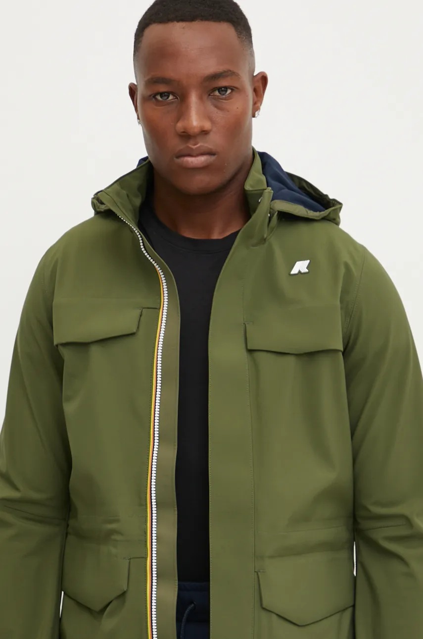 Αδιάβροχο μπουφάν K-Way ανδρικό, χρώμα: πράσινο, K7126VW φωτογραφία
