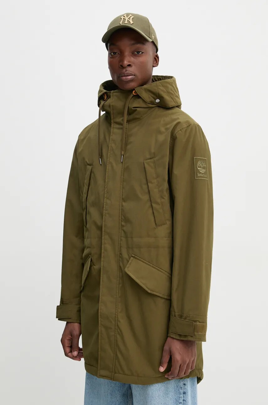 Timberland geaca barbati, culoarea verde, de tranzitie, TB0A6USP3021