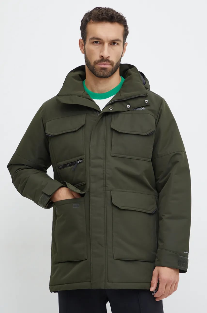 Columbia geaca Landroamer barbati, culoarea verde, de iarna, 2088041