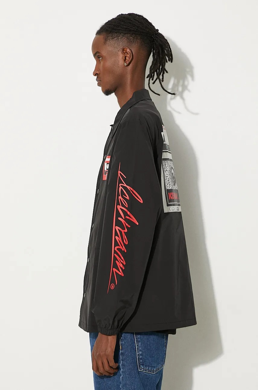 Куртка ICECREAM Ictv Coach Jacket мужская цвет чёрный переходная IC24305 Куртка ICECREAM Ictv Coach Jacket мужская цвет чёрный переходная IC24305