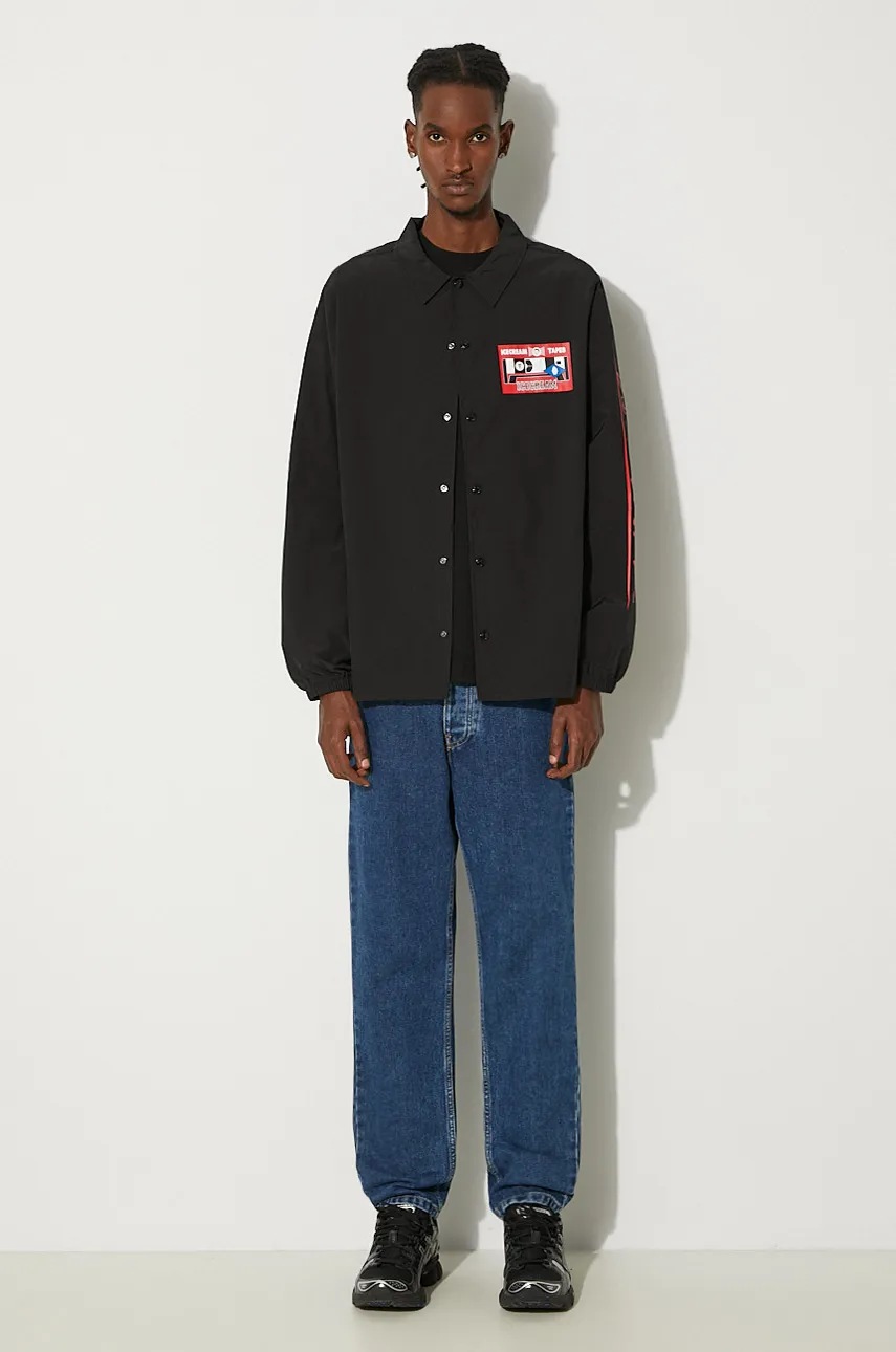 Μπουφάν ICECREAM Ictv Coach Jacket χρώμα: μαύρο, IC24305 φωτογραφία