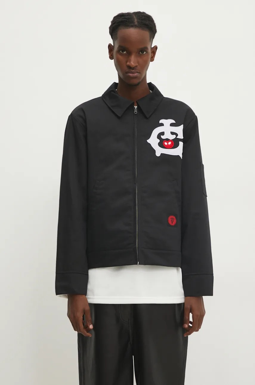ICECREAM geaca Og Work Jacket barbati, culoarea negru, de tranzitie, IC24306