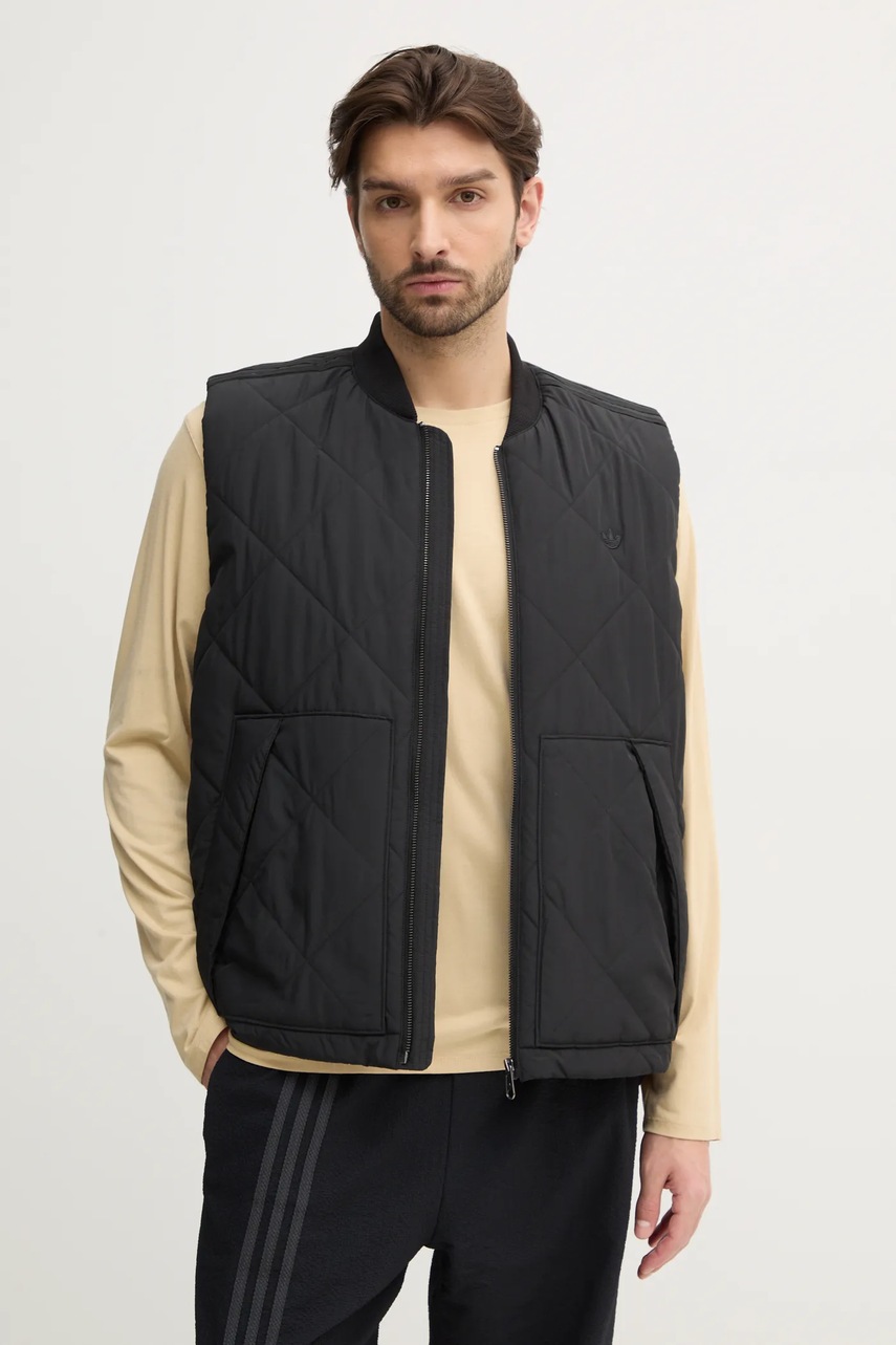 Αμάνικο μπουφάν adidas Originals χρώμα: μαύρο, IW0992 φωτογραφία