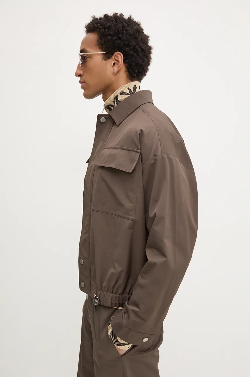 Μπουφάν Nanushka EMERIC χρώμα: καφέ, NM24PFJK00797 φωτογραφία