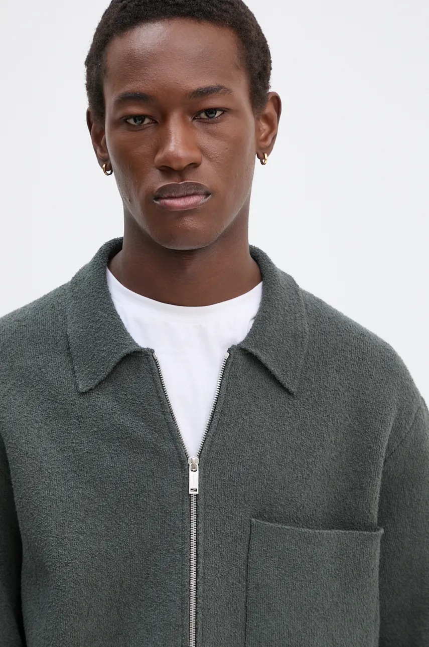 Μπουφάν Nanushka BELMER χρώμα: γκρι, NM24PFSW00194 φωτογραφία