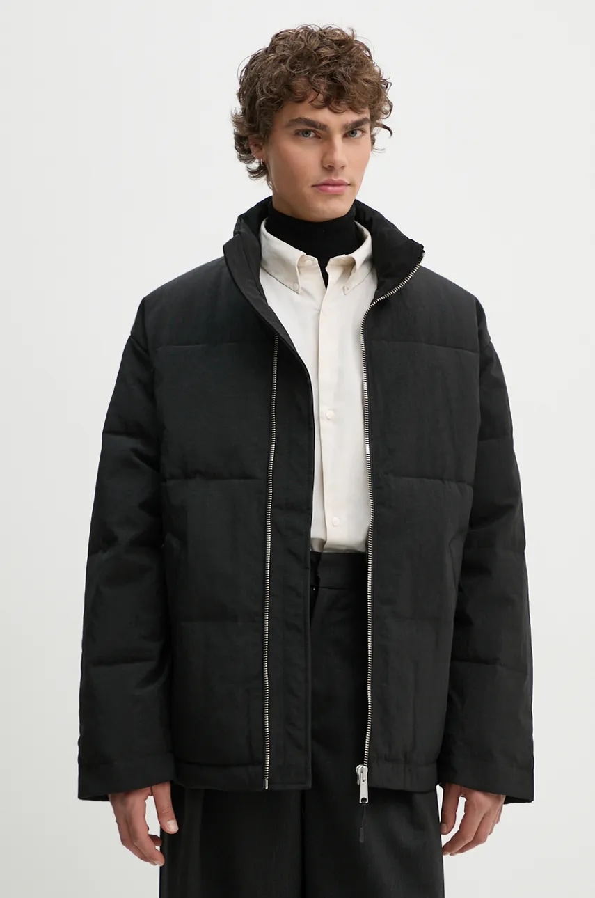 Won Hundred geaca barbati, culoarea negru, de iarna, oversize, 3196-13041