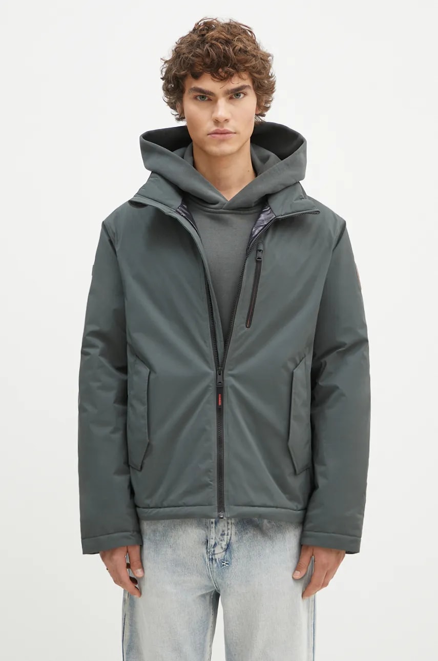 Bunda Napapijri 20-22 Jacket pánská, zelená barva, zimní, NP0A4I1ZG1S1