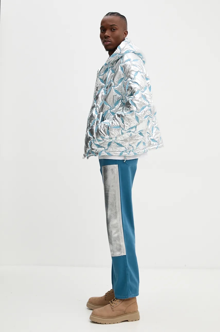 Куртка BLUEMARBLE мужская цвет серебрянный переходная oversize JA68.PL32B24 Куртка BLUEMARBLE мужская цвет серебрянный переходная oversize JA68.PL32B24
