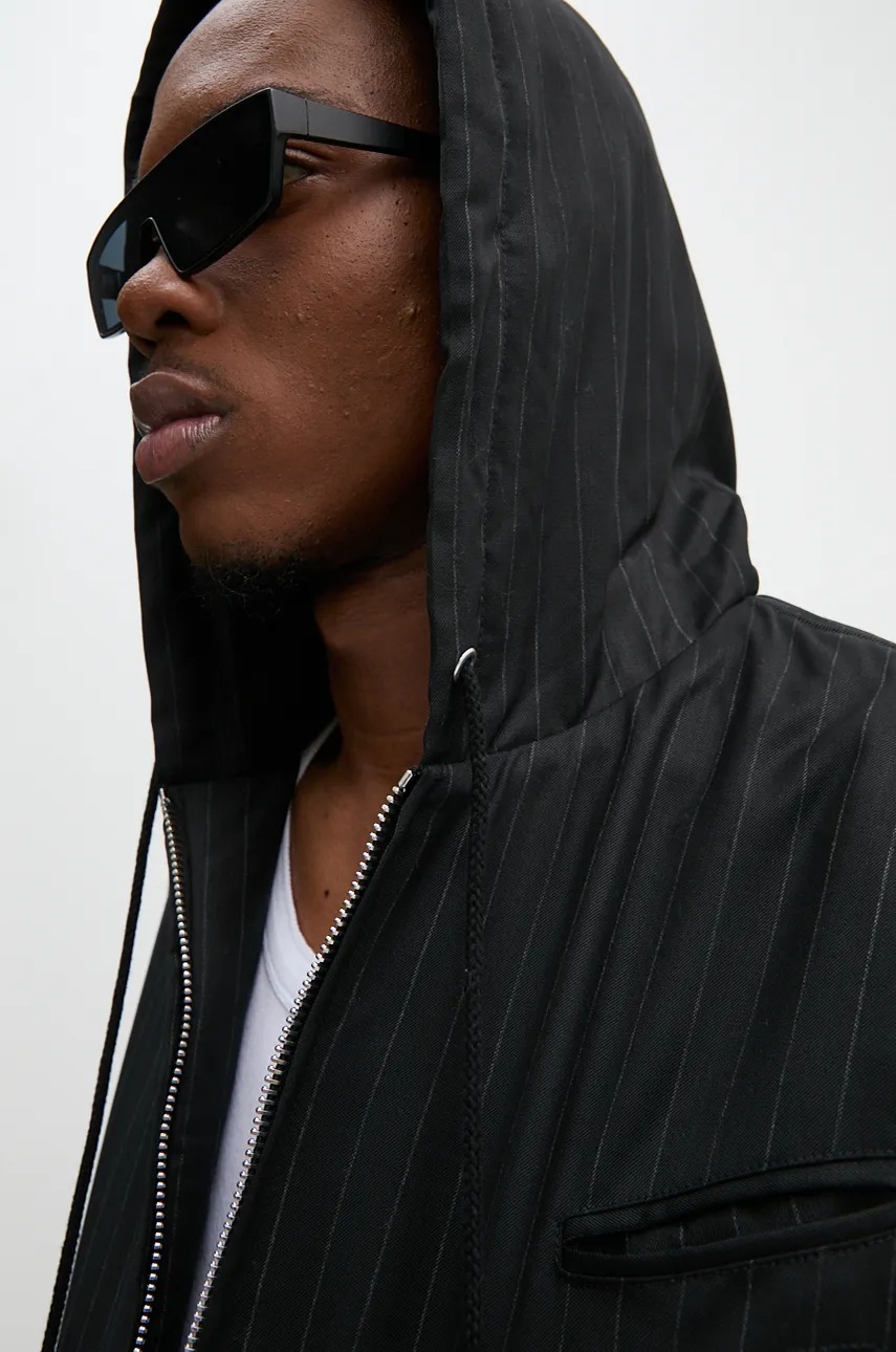 Μάλλινο μπουφάν BLUEMARBLE χρώμα: μαύρο, JA68.WO22B24 φωτογραφία