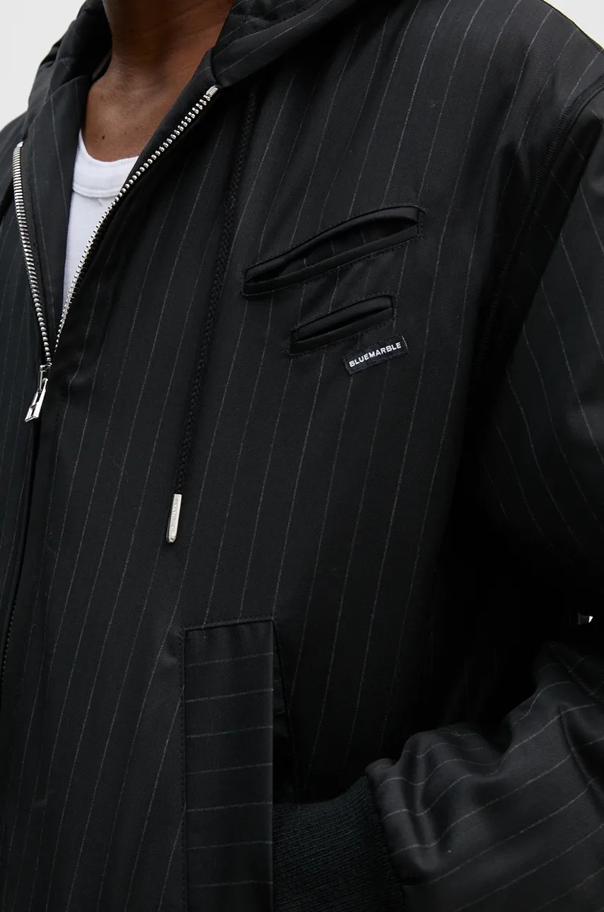 Μάλλινο μπουφάν BLUEMARBLE χρώμα: μαύρο, JA68.WO22B24 φωτογραφία