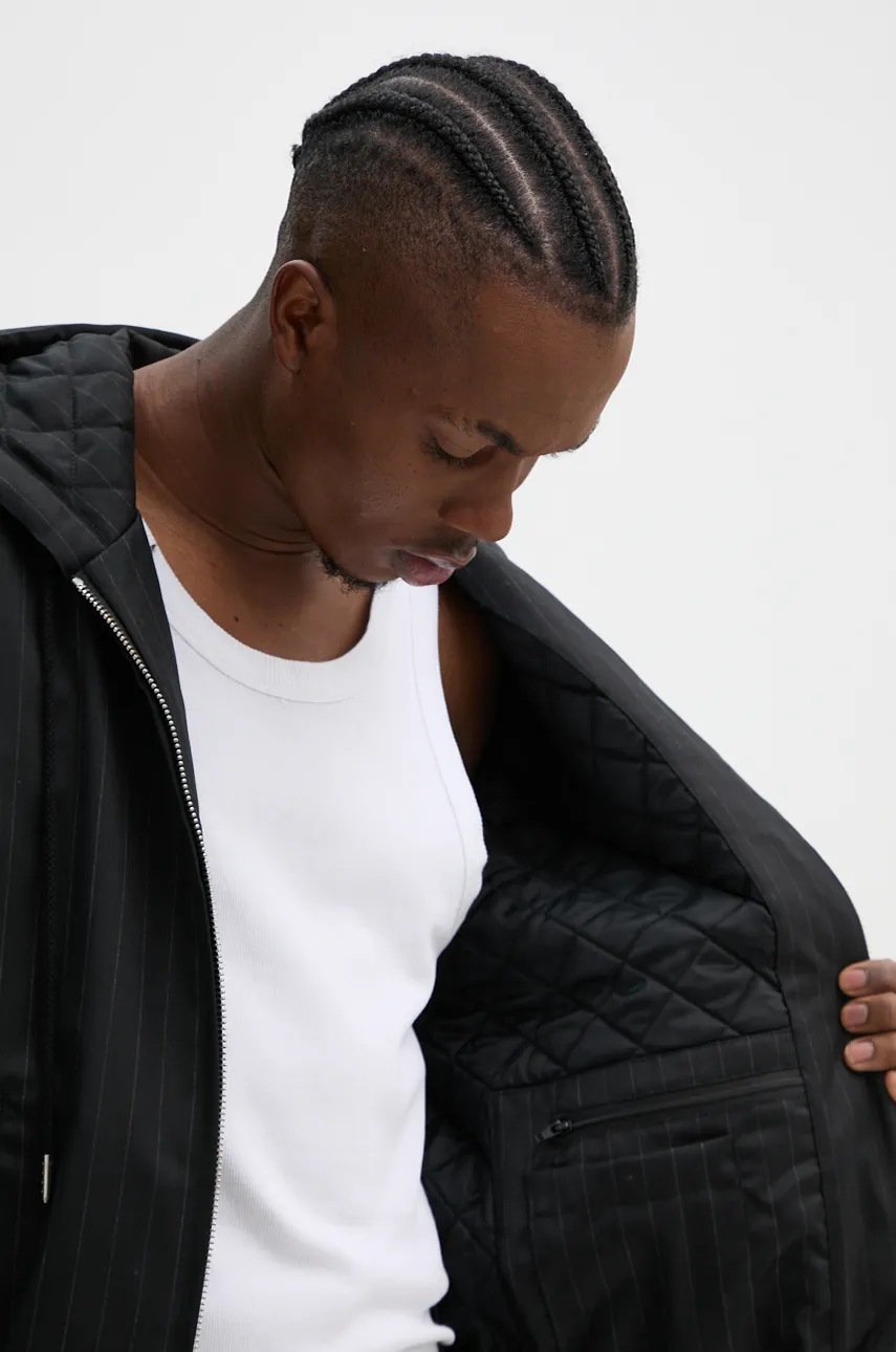 Μάλλινο μπουφάν BLUEMARBLE χρώμα: μαύρο, JA68.WO22B24 φωτογραφία