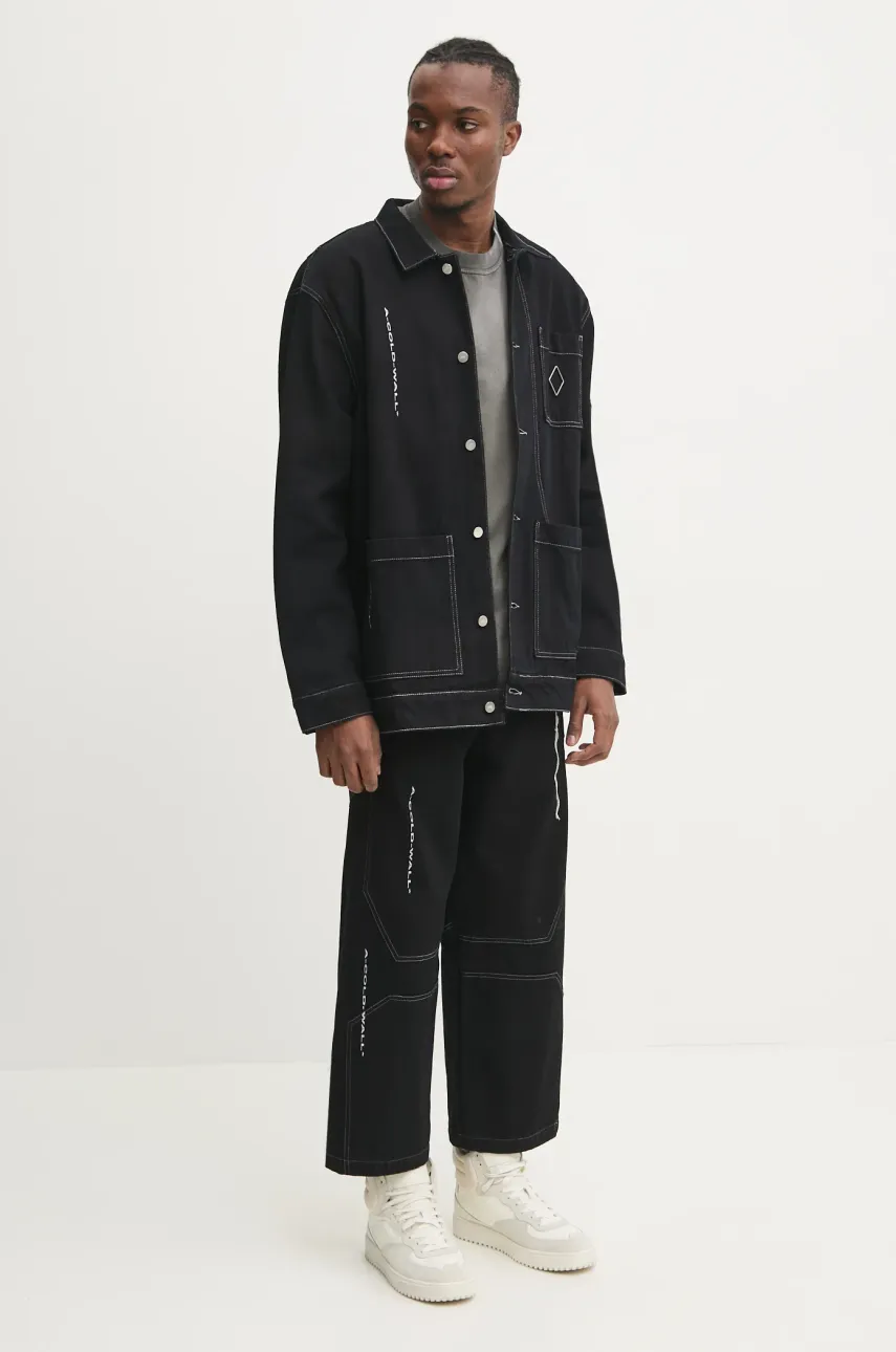 Джинсовая куртка A-COLD-WALL* мужская цвет чёрный переходная oversize ACWMH058 Джинсовая куртка A-COLD-WALL* мужская цвет чёрный переходная oversize ACWMH058