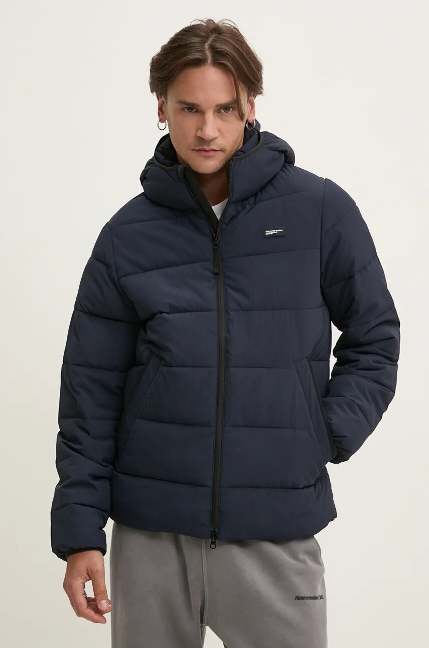Abercrombie & Fitch geaca barbati, culoarea albastru marin, de iarna, KI132-4093