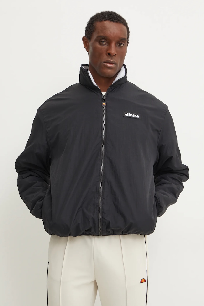 Ellesse geaca cu doua fete PALLATINI barbati, culoarea alb, de tranzitie, oversize, SHX20981