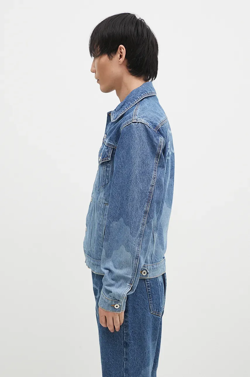 Джинсовая куртка ICECREAM Lazer Drip Denim Trucker мужская переходная IC24369 Джинсовая куртка ICECREAM Lazer Drip Denim Trucker мужская переходная IC24369