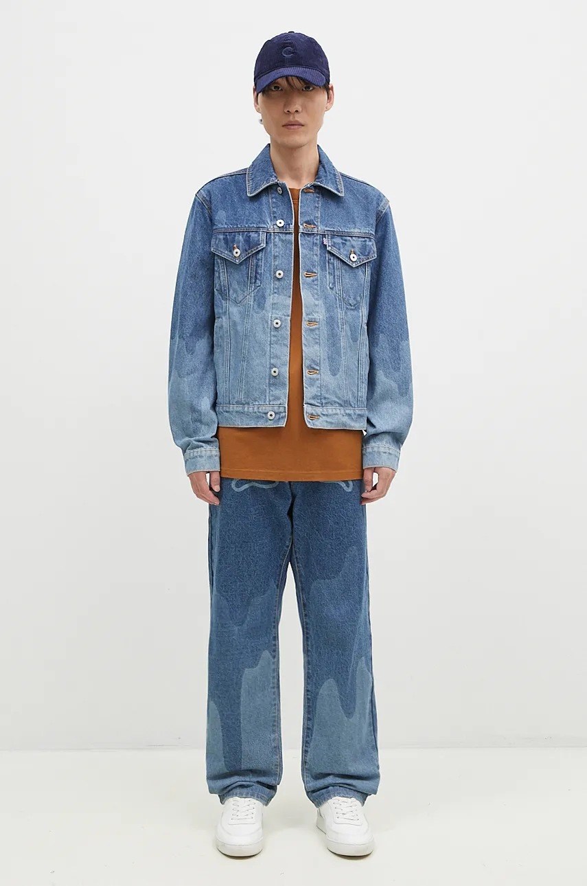Rifľová bunda ICECREAM Lazer Drip Denim Trucker