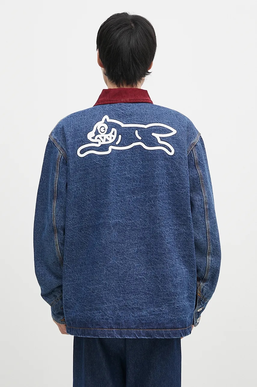 ICECREAM farmerdzseki Denim Chore férfi, sötétkék, átmeneti, oversize, ICD007 termék 2. képe