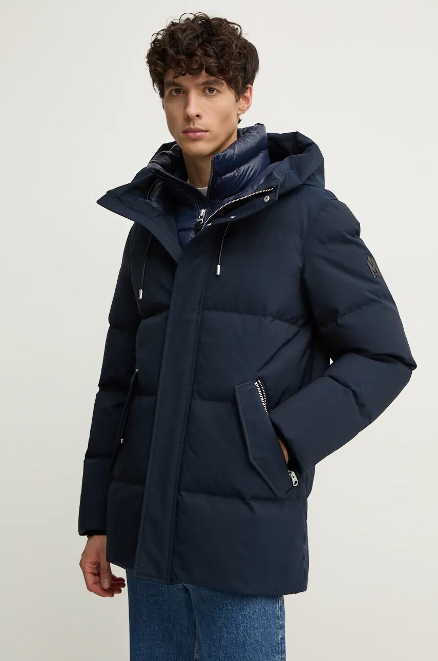 MACKAGE geaca de puf barbati, culoarea albastru marin, de iarna, GRAYDON
