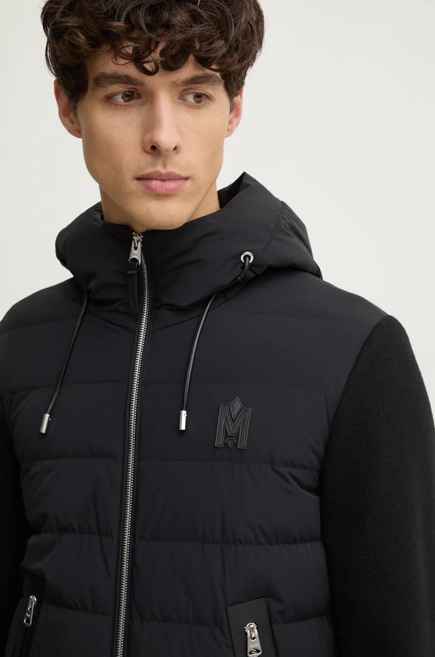 MACKAGE jacheta de puf din amestec de lana culoarea negru, de tranzitie, ANDREW