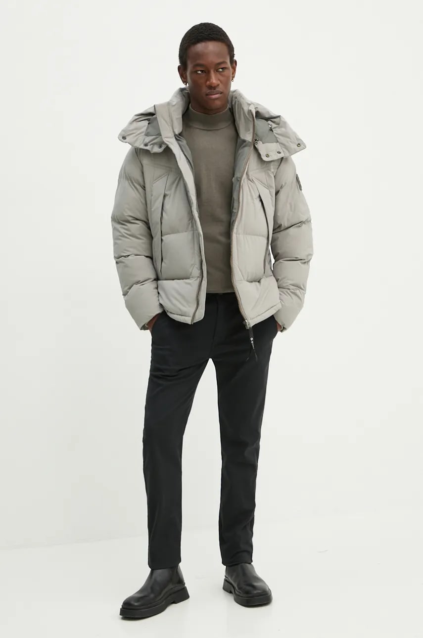 G-Star Raw geaca barbati, culoarea bej, de iarna, oversize, D25345-D518 G-Star Raw geaca barbati, culoarea bej, de iarna, oversize, D25345-D518